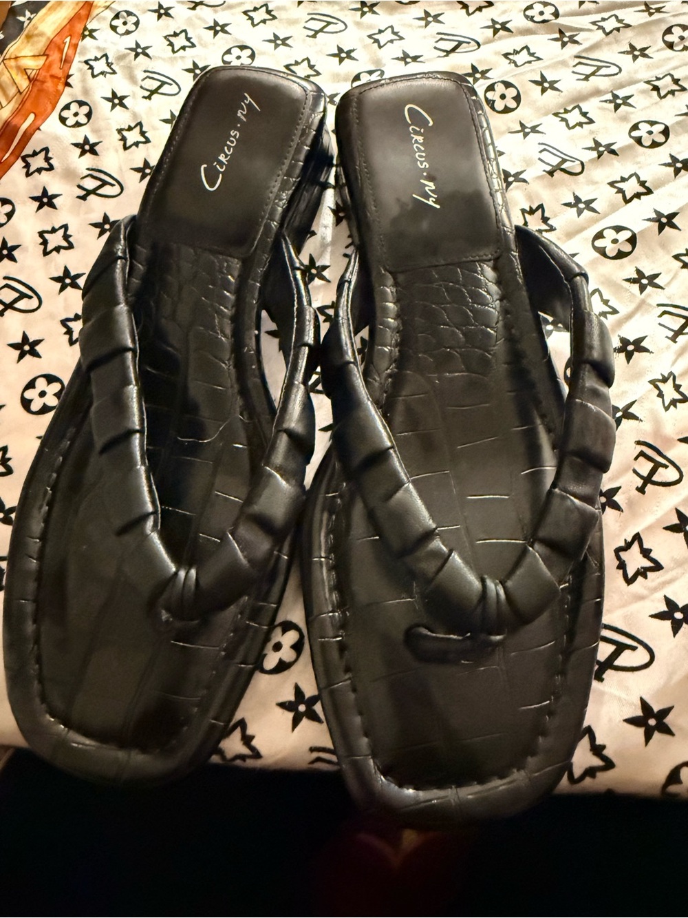 Circus by Sam Edelman Black Braided Strap Slide Sandals - Men